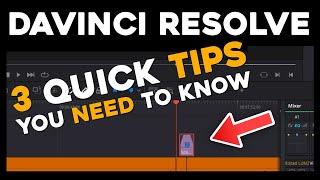 3 Essential Tips you NEED to know in Davinci Resolve