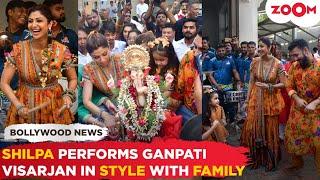 Shilpa Shetty Kundra PERFORMS Ganpati Visarjan in GRAND style with family dances her heart out