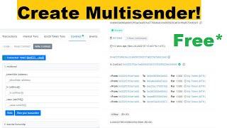 Create Multisender For Free  Mass Airdrop Any Tokens  ETH  BSC Polygon  FTM  AVAX networks