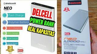 Delcell Power Bank NEO 10000mAh Polymer Battre - Real Capacity - Silver