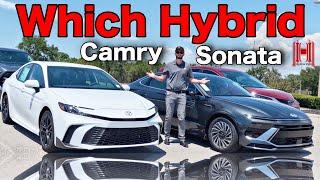 2025 Toyota Camry Hybrid vs Hyundai Sonata Hybrid All Specs &Test Drive