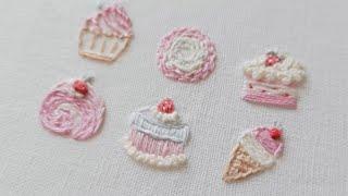 6 mini-desserts embroidery｜刺繡小甜點教程合集