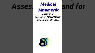 Medical mnemonic  #medicalmnemonics #prometric #nclexexam #rn #rnexam #nursingexamquestions