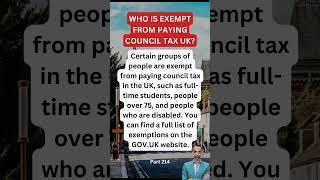 Who is exempt from paying council tax UK? #uktax  #propertytax  #realestatedeals