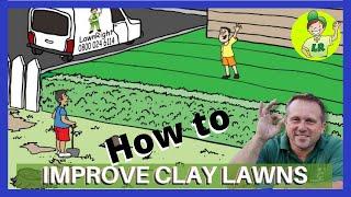 How to IMPROVE A CLAY lawn by drilling holes with an auger bit