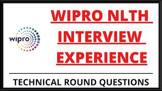 Wipro NLTH Interview Experience  Technical Round TR