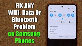 How To Fix Any WIFI Data or Bluetooth Connection Problems on Samsung Galaxy Phones in 1 Min