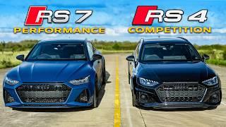 Audi RS7 vs RS4 DRAG RACE