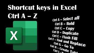 Ctrl A to Z Shortcut Keys in Excel  Useful Excel Tips