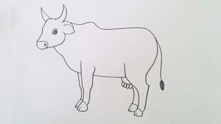 how to draw cow drawing easy step by step@Aarav Drawing Creative