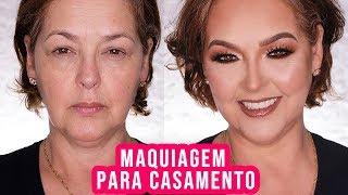 MAQUIAGEM PELE MADURA PARA CASAMENTO - NOIVA MADRINHA MÃE DA NOIVA...