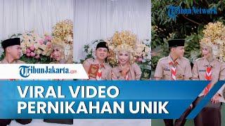 Viral Video Pengantin Pakai Seragam Pramuka di Hari Pernikahan