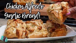 CHICKEN ALFREDO GARLIC BREAD  QUICK & EASY DINNER RECIPE  PERFECT ALFREDO SAUCE RECIPE