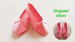 How To Make Origami Paper Shoes Easily - DIY Paper Shoes