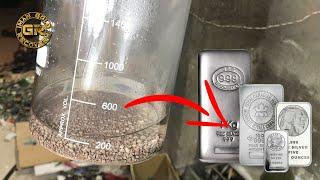 Converting Silver Nitrate into Metallic Silver  Easy Method  Silver Recovery