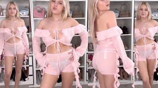 Brooke Marsden Amazing Figure in Pink See-Through Dress - Marsden It YouTube Channel 162024