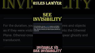 See Invisibility vs Invisible #dnd #dnd5e #ruleslawyer #short #shorts #invisible #spells #dndshorts