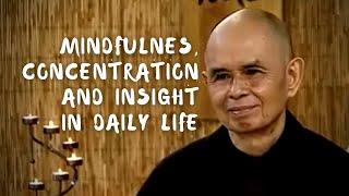 Mindfulness Concentration and Insight in Daily Life  Thich Nhat Hanh short teaching