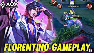 AOV  FLORENTINO GAMEPLAY  IN DS LANE - ARENA OF VALOR LIÊNQUÂNMOBILE ROV