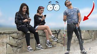 Blindman Peeing in Public Prank    -  AWESOME REACTIONS  Best of Just For Laughs