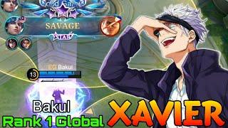 SAVAGE Xavier WipeOut The Enemies - Top 1 Global Xavier by Bakul - Mobile Legends