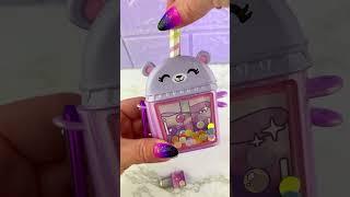 Real Littles Mini BOBA TEA Journal Opening Satisfying Video ASMR #shorts 