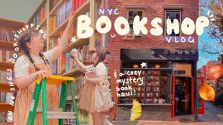 nyc book shopping vlog & haul cozy mystery books for fall
