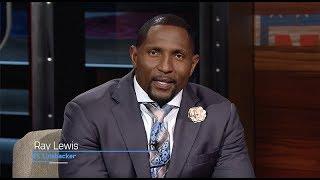 Hall of Fame LB Ray Lewis Congratulates Eddie George Family of Steve McNair on Jersey Retirements