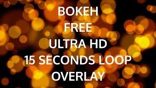 Gold Bokeh - free 4k 15 seconds loop overlay