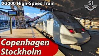 Swedens excellent X2000 High Speed train from Copenhagen to Stockholm