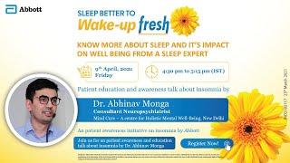 Insomnia Awareness and Education Talk by Dr. Abhinav Monga