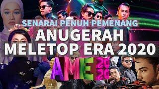 Senarai Pemenang Anugerah Meletop Era 2020 Haqiem Rusli Siti Nordiana menang besar #AME2020