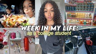 WEEK IN MY LIFE as a college student  school cleaning my apartment shopping haul
