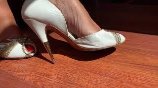 METAL GOLD WHITE STILETTOS