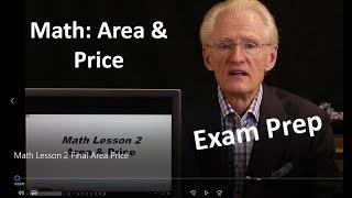 58 Math Lesson 2 Area & Price Real Estate Exam Prep