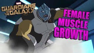 Female muscle Growth Guardians of the galaxy