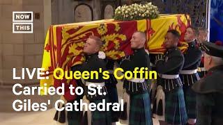 Queen Elizabeth’s Coffin Carried From Holyrood Palace to St. Giles Cathedral