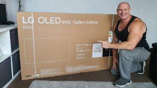 2022 65’ LG G2 Evo OLED unboxing wall mounting & demo