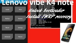 Lollipop Unlock bootloader and Install TWRP recovery in Lenovo K4 noteA7010a48