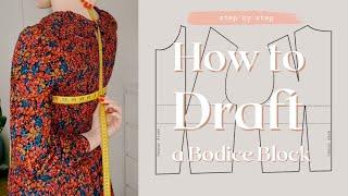 Step by Step Bodice Block Tutorial   How to Start Drafting Your Own Patterns  Thrills and Stitches