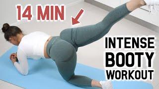 14 MIN OF INTENSE BUTT WORKOUT  The Best Booty and Side Booty Exercises   No Equipment At Home