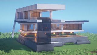 Minecraft Modern House Tutorial  How to Build #6