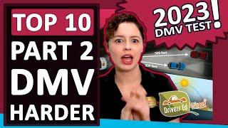 Trending DMV Exam Questions Part 2 - TOP 1020 Harder DMV Permit Test Questions Missed More Today