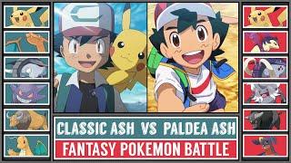 Classic ASH vs Paldea ASH  Fantasy Pokémon Battle