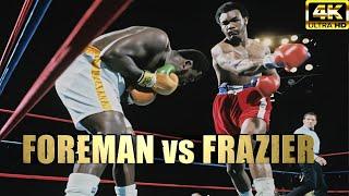 George Foreman vs Joe Frazier  BRUTAL KNOCKOUT Legendary Boxing Fight  4K Ultra HD