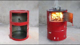 Wow Wow \ Build oven versatile 2 in 1 from cement + iron drum