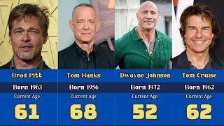 AGE Of Famous Hollywood ActorsTOP Famous Hollywood Actors #comparison