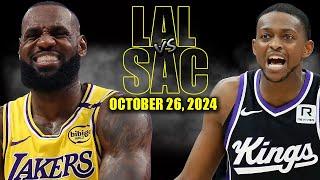 Los Angeles Lakers vs Sacramento Kings Full Game Highlights - October 26 2024  2024-25 NBA Season