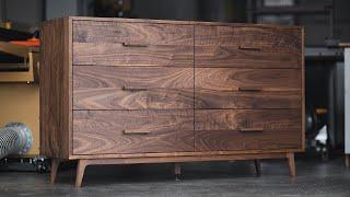 Solid Walnut Dresser with Hand-Cut Dovetails — The Biloxi Dresser