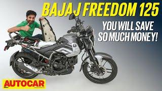 Bajaj Freedom 125 CNG review - Mileage running cost performance  ​⁠@autocarindia1